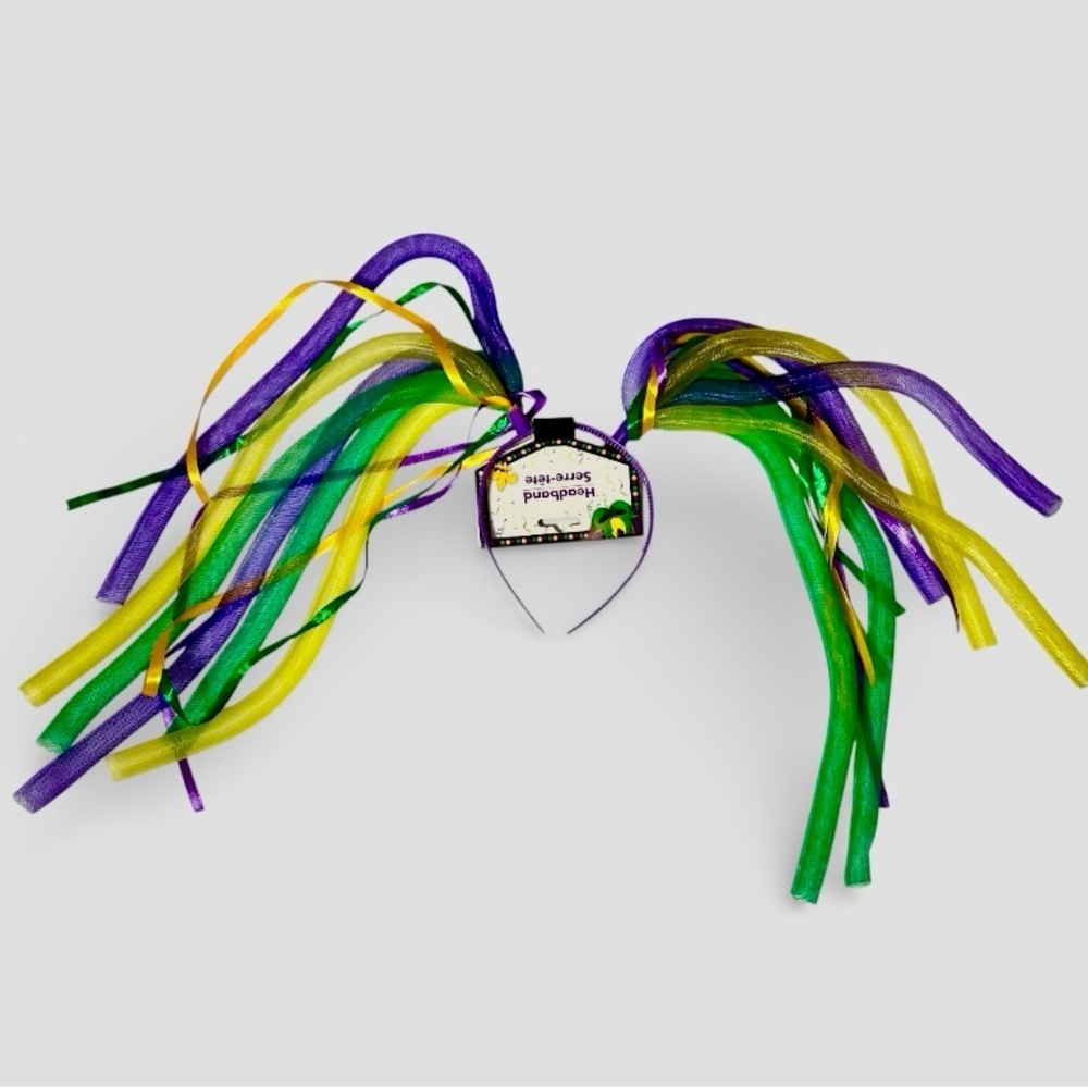 🎭 NWT Mardi Gras Celebration Bundle – Shirt + 5 Headbands – Party Ready! - Picture 7 of 12